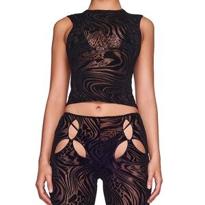 Black Amina Black Mesh Set. Size XS. Great Condition